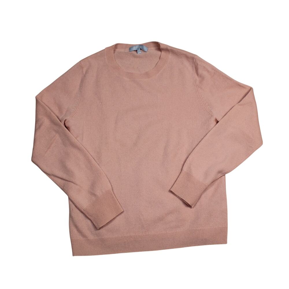 Antonio Melani 100% Cashmere Sweater Women Medium Pink Crewneck Preppy Office